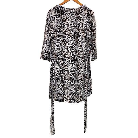 Rene Rofe Chemise‎ Teddy & Robe Cheetah Print Set Lingerie Women's Size Medium - Picture 4 of 12